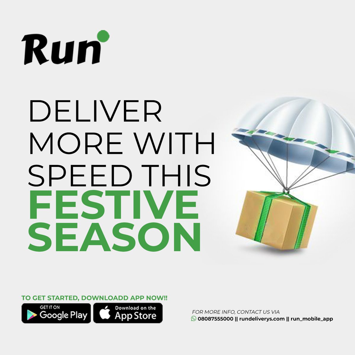 Deliver more with speed this festive season.
Worry less, Run more!!!
#happyholidays #logisticsmanagement #logisticsinlagos #ridersmanager #deliverwithease