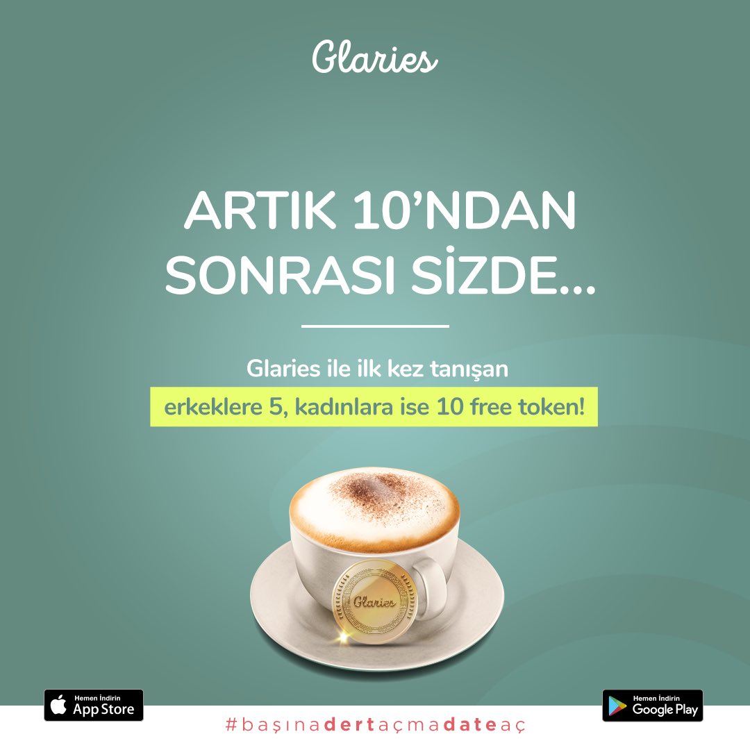 GlariesTurkiye's tweet photo. Yeni yıla nasıl girersen öyle geçer derler… Bu yıla yalnız girme diye Glaries ile ilk kez tanışan erkeklere 5, kadınlara 10 token hediye! 😎

#glaries #dateapp #datingapp #date #yılbaşı https://t.co/OKaE1REFC1