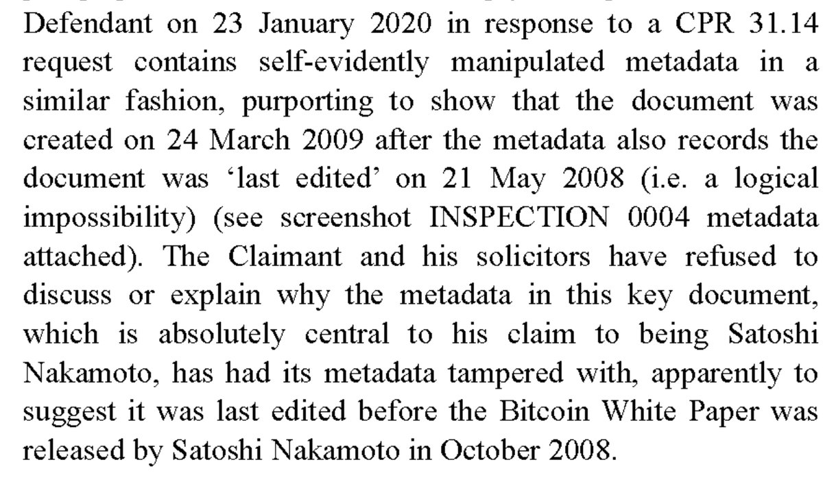 WilmWiley's tweet photo. @andyrowe @satoshi @Dr_CSWright @elonmusk Should Twitter believe CSW is Satoshi when CSW presents this in court as evidence? https://t.co/nHJyYcTDmi