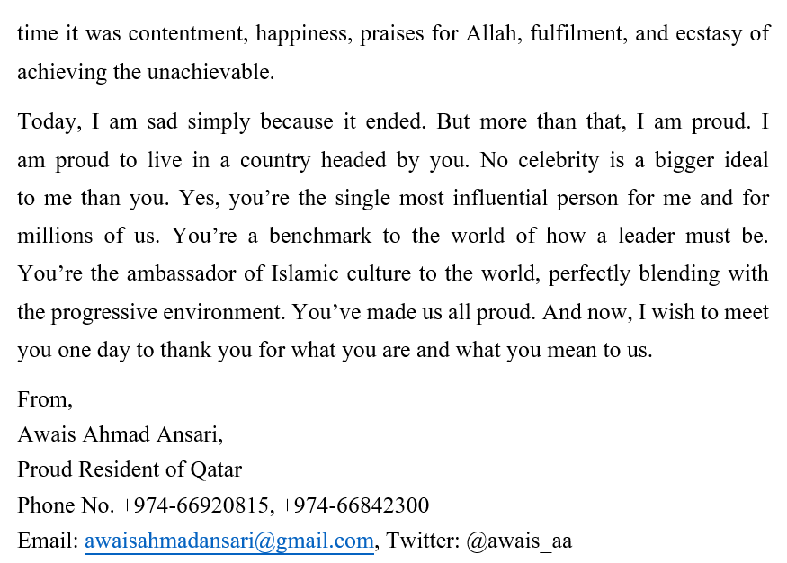 awais_aa's tweet photo. An Open Letter to Qatar’s Emir Sheikh @TamimBinHamad 
All about last month &amp; more...
@MOI_Qatar @MOI_QatarEn @HukoomiQatar @roadto2022 @roadto2022news @roadto2022en @GCOQatar @QatarNewsAgency @dohanews @PeninsulaQatar @QNAEnglish @BBCNews @AlJazeera https://t.co/TcjYG0yYbH