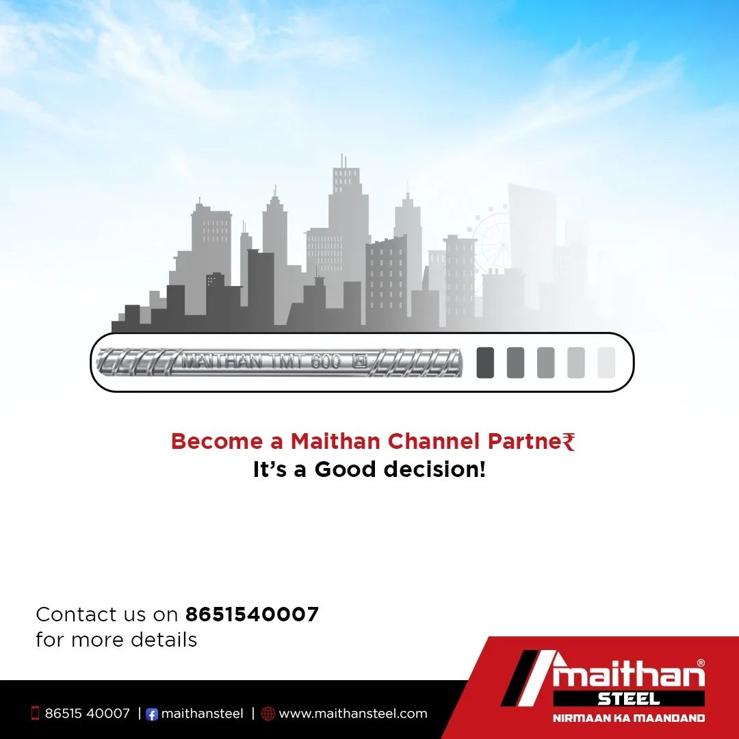 MaithanSteel's tweet photo. Become a channel partner today!
For more details log on to:
https://t.co/1FEGbkeOvm
#maithan #strongmatlabmaithan #tmt #tmtbar #construction #steel #steelbar #steelindustry #tmtbarmanufacturer #MaithanSteelandPowerLimited #mspl #Fe600 #tmtsariya #tmtsteel #qualitysteel https://t.co/3F8cdc8491