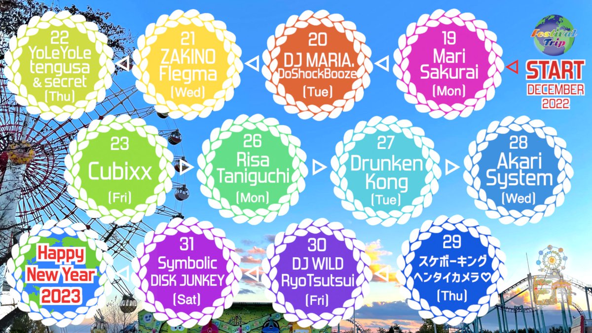 hisashiito's tweet photo. ■ EN FESTIVAL 2022 unofficial streaming

今夜から後半はじめます
　↓
26(本日)- Risa Taniguchi
27- Drunken Kong
28- Akari System
29- スケボーキング, ヘンタイカメラ♡ w/ YOU THE ROCK★
30- DJ WILD, Ryo Tsutsui
31- Symbolic, DISC JUNKEY

毎夜22時ころからスタートします https://t.co/Mw89MdPyk4