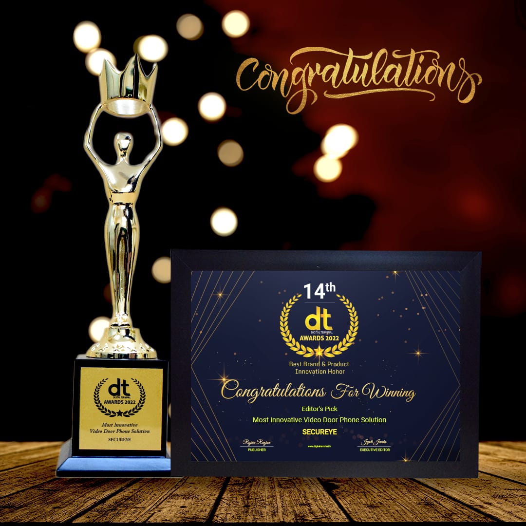 We are pleased to announce that Secureye has won Best CCTV CAMERA BRAND & INNOVATIVE DOOR PHONE SOLUTION Awards at Digital Terminal Awards 2022.
Congratulations to Secureye Team 😊
#awards #secureyeawards #Secureye #awardshow #Awards2022 #businessawards #Security #Smart