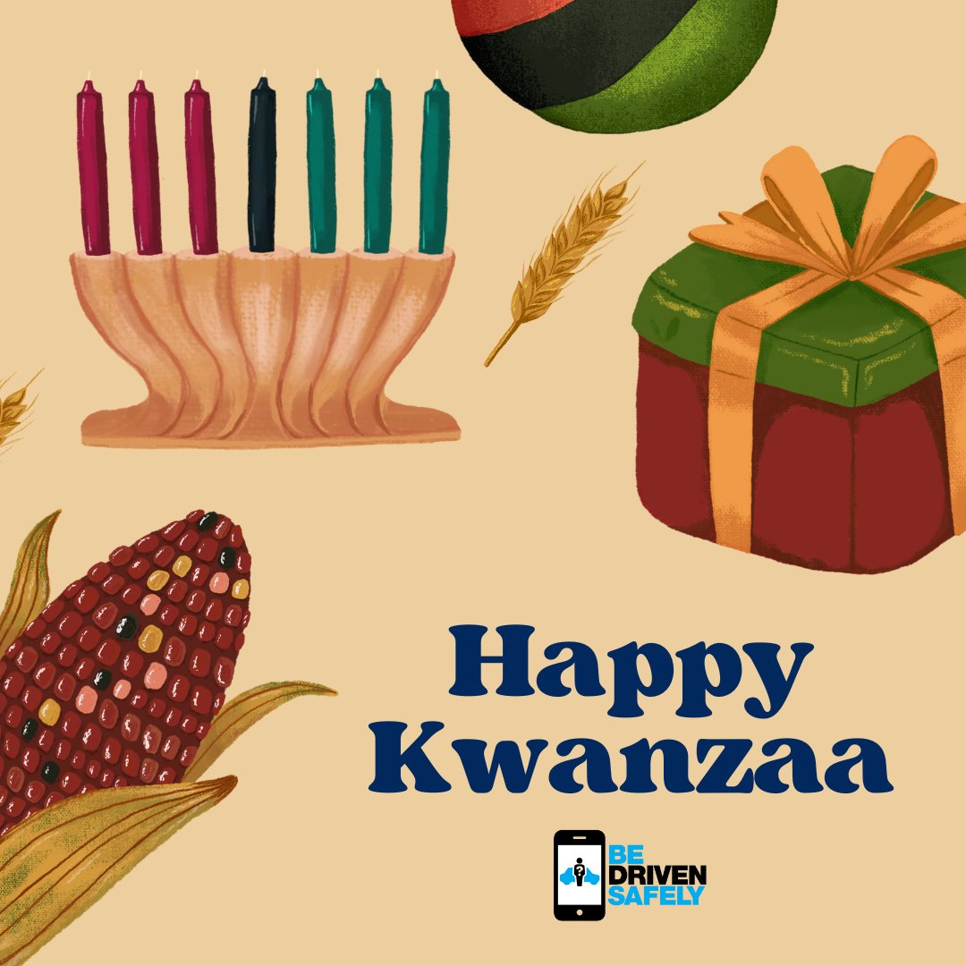 bedrivensafely's tweet photo. To those who celebrate, #HappyKwanzaa! Be Driven Safely wishes everyone warmth and togetherness this holiday. https://t.co/cKYbEJj2Tb