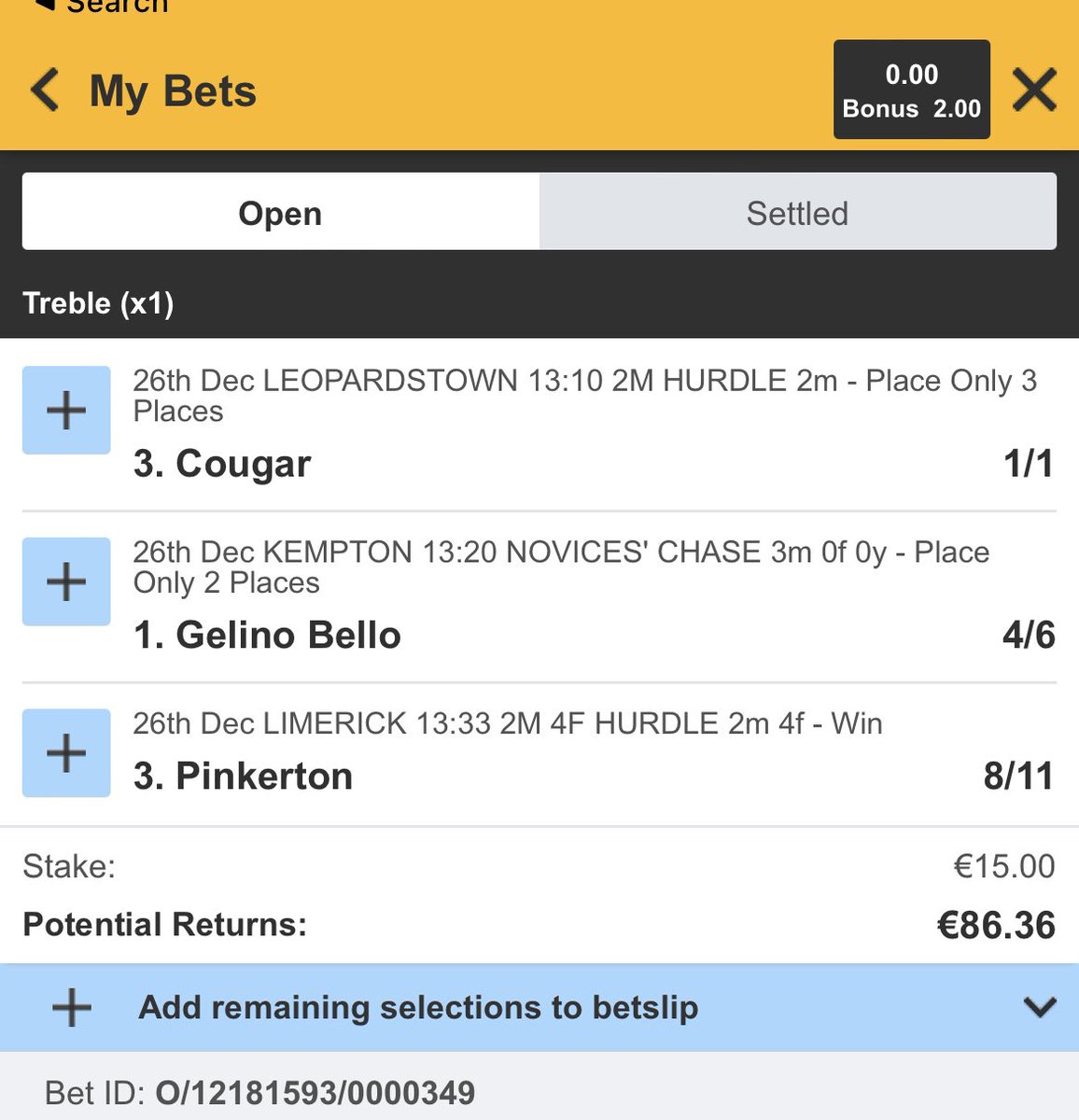 LKTIPPING's tweet photo. Horse Treble 5.3/1👀👀 https://t.co/ocrgl78oRE