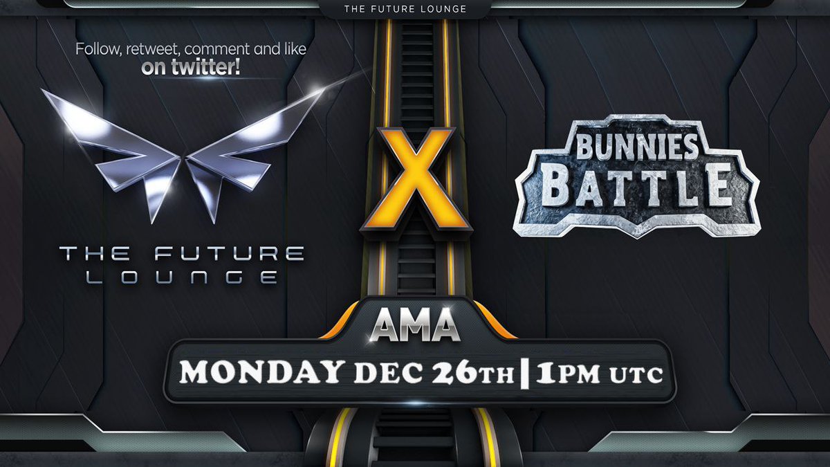 Future_Lounge_1's tweet photo. AMA ANNOUNCEMENT with BUNNIES BATTLE  🎙

➡️ Link to join the AMA:
 https://t.co/8VxNAp72By
➡️ Join BUNNIES TG: 
https://t.co/Do5IwsLJXz

To enter in BNB giveaway:
✅ Join AMA
✅ Follow: @Future_Lounge_1 on twitter 
✅ Like, comment and retweet this post 

#AMA #BSC #Crypto #TFL https://t.co/oivAx1Wwsh
