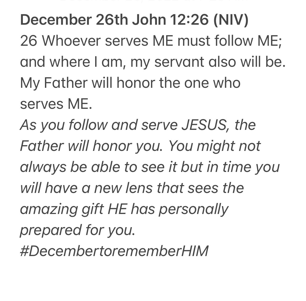 PHBCTFoundation's tweet photo. 12:26 Advent Verses https://t.co/649yDCLHTc