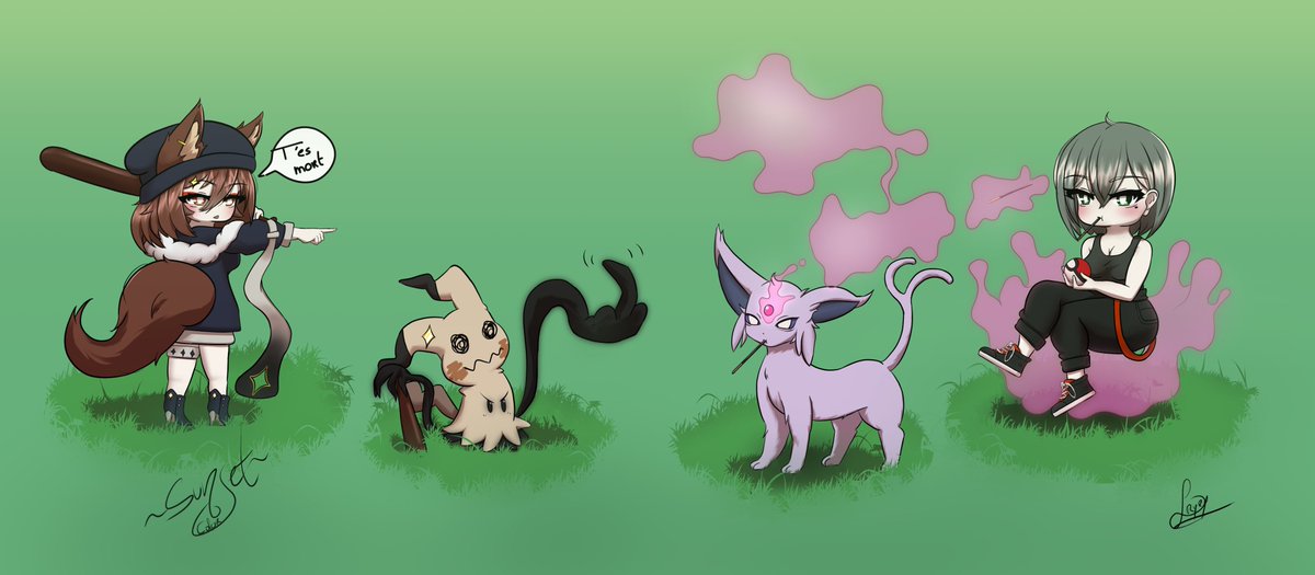 Sunset_LL's tweet photo. Collab avec @Ryry_art9 combat pokémon !
Il s'est occupé du line et moi je me suis occupée de la colo 😊
#Pokemon https://t.co/5CfKkfmmRu