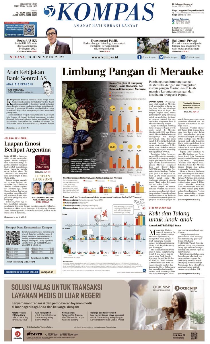 Survei kami di perkampungan Marind-Anim, Merauke menunjukkan, mi instan sudah jadi pangan pokok kedua setelah beras. Dan itu harus dibeli. Hampir seluruh penghasilan mrk dr leles dahan dan meramu dr hutan utk membeli nasi kosong dan mi instan. Hasilnya: gizi buruk dan kemiskinan