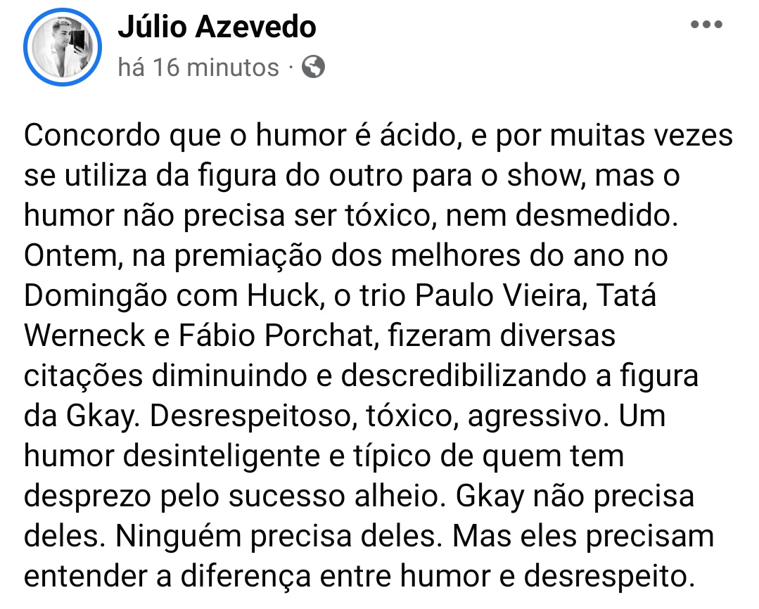 azevedojulio18's tweet photo. Ninguém precisa deles!
@gessicakayane @afarofadagkayy #ninguemprecisadeles https://t.co/7H90XaTruE