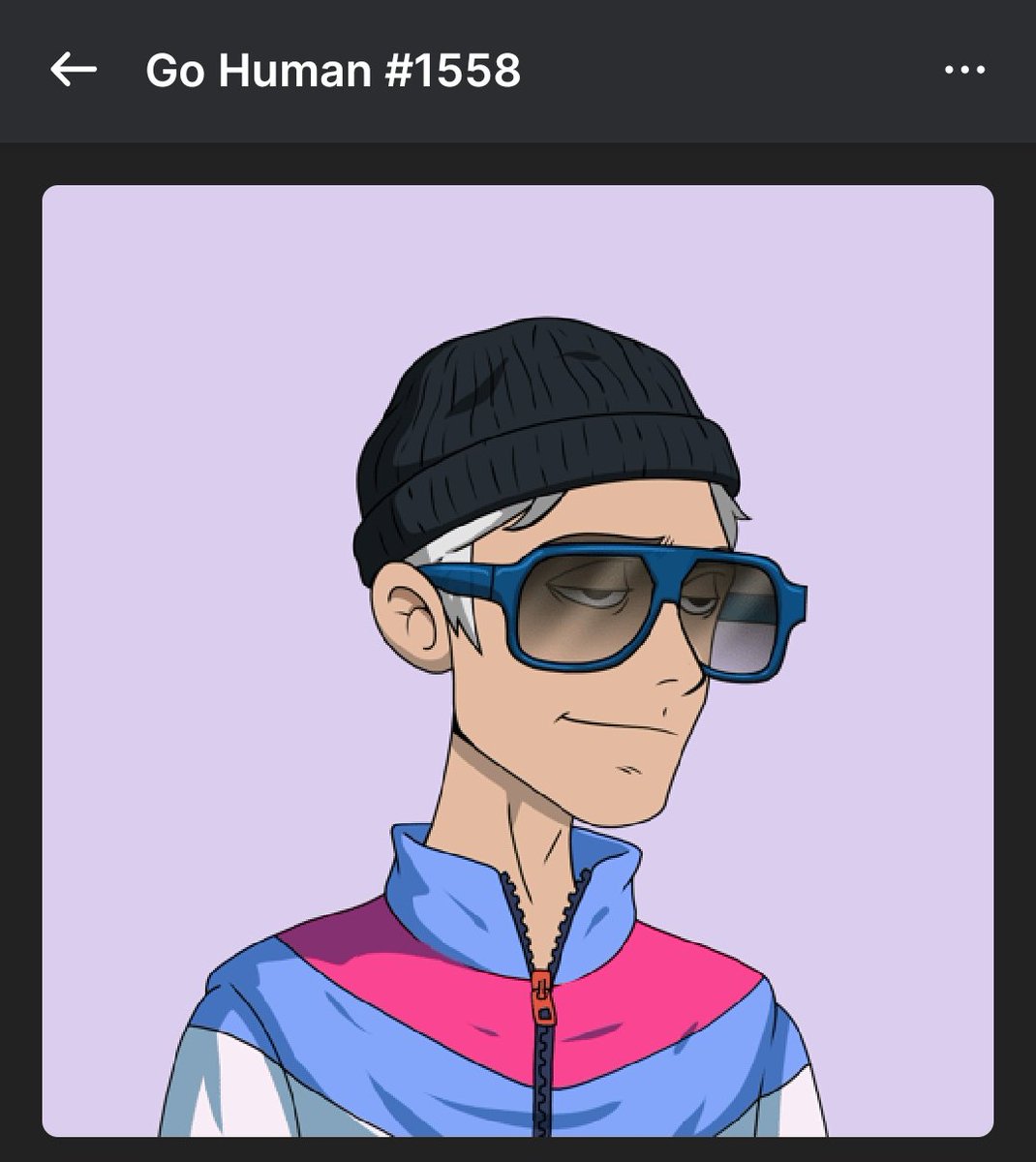 CryptoMikko's tweet photo. Just won this badboy from @GoHumanNFT raffle! Isn't he handsome?
#GoHuman
#SolanaNFTs https://t.co/aOOSazgqiE