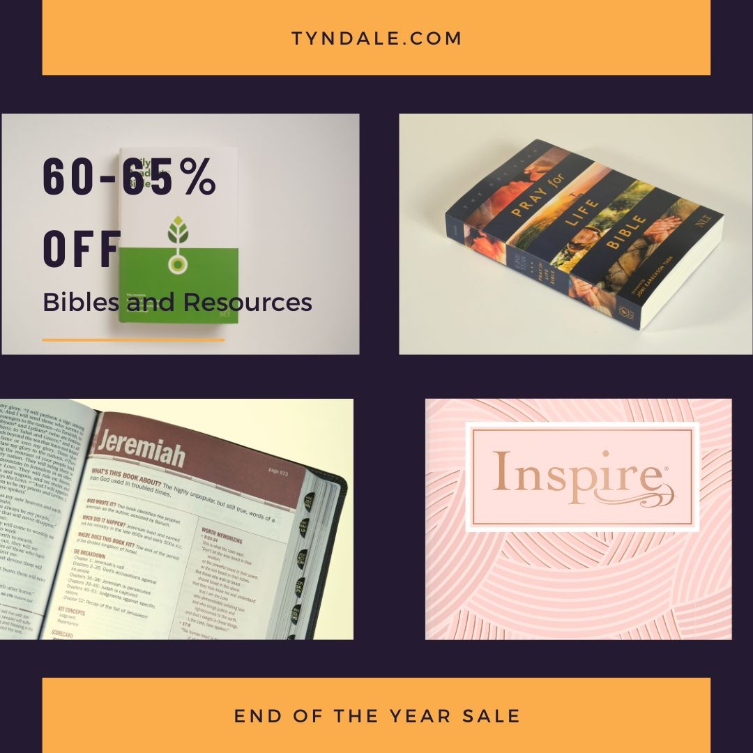 NLTverse's tweet photo. https://t.co/KlY1LuG4Ak is having a year end blow out sale. You can get 60-65% off select Bibles and resources. This sale end midnight on New Years Eve. 

See what's on sale https://t.co/JcJYR3VHnx

#NLTBible #OnSale #EndOfTheYearEvent https://t.co/y7aF2NUply