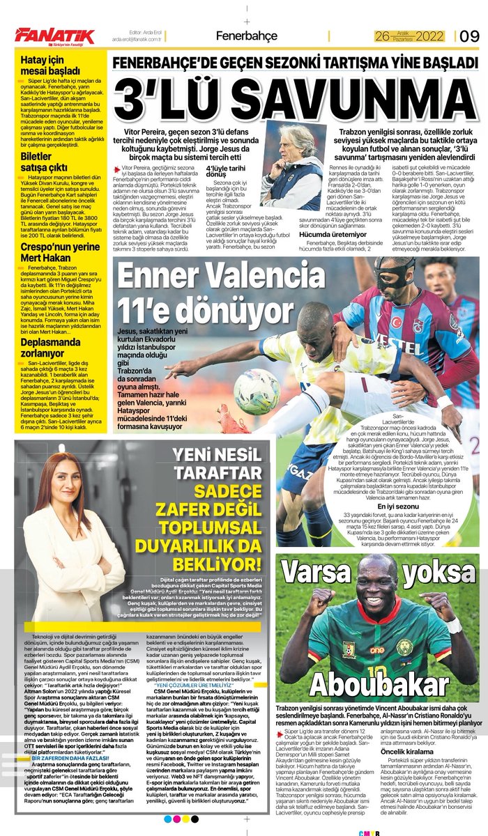 CapitalSportsM's tweet photo. Yeni nesil taraftarların beklentilerilerine dikkat çeken ve çözüm önerileri sunan Genel Müdürümüz Aydil Erçoklu, Fanatik Gazetesi'ne konuştu. https://t.co/iwa8eAWDqz