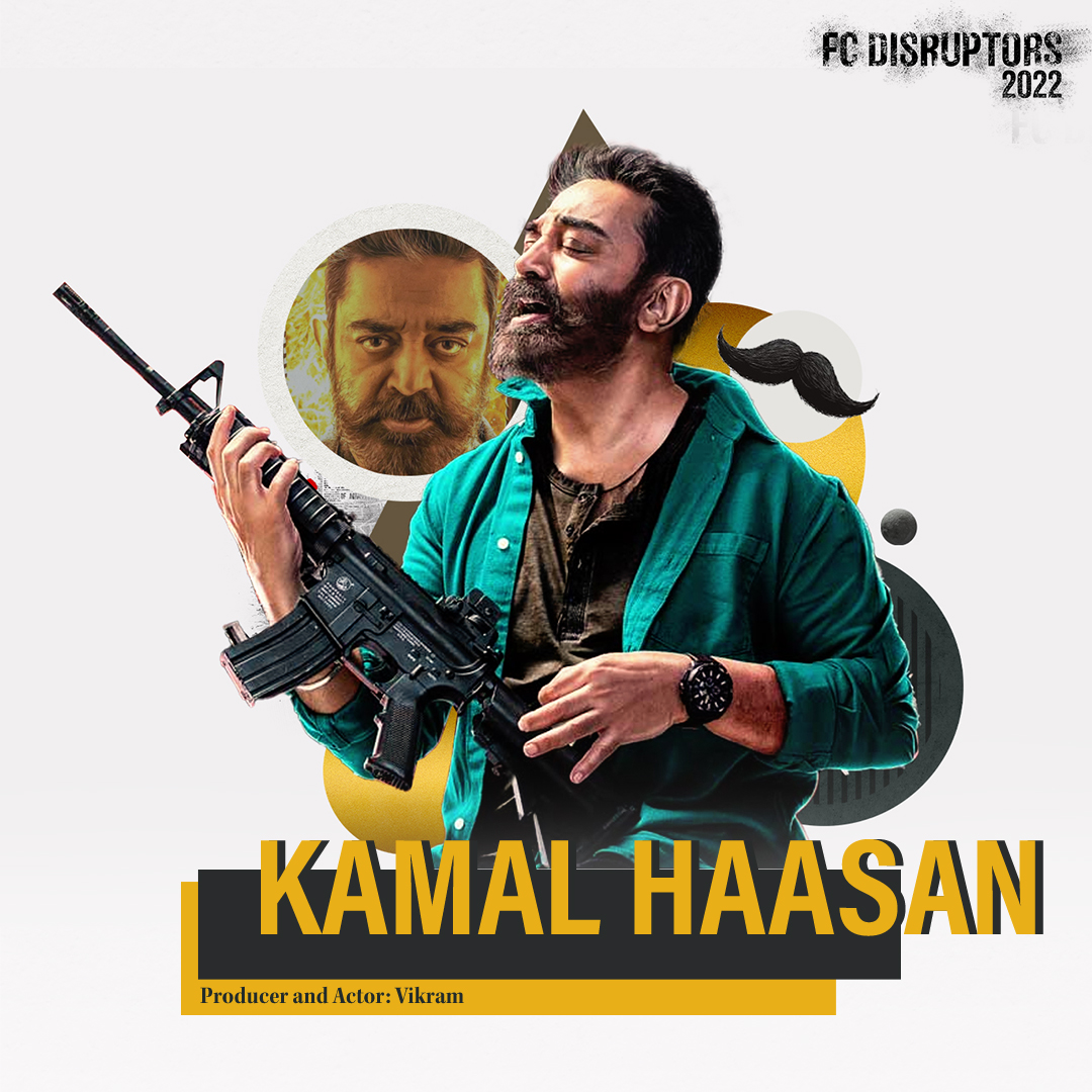 FilmCompanion's tweet photo. There couldn't have been a more fitting comeback for an icon of @ikamalhaasan's stature than a film like 'Vikram'.
#FCDisruptors
https://t.co/20IkFa2xcb https://t.co/BIbo9NamCQ
