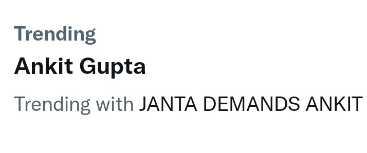It's been 5 days my man is trending ❤️🥺 the love he has earned is so overwhelming for me too. Bcz it's been 9yrs I'm admiring him and I always wanted this love for him. Trust me I feel like a proud mumma whose boy is gettin all the love. 

 JANTA DEMANDS ANKIT