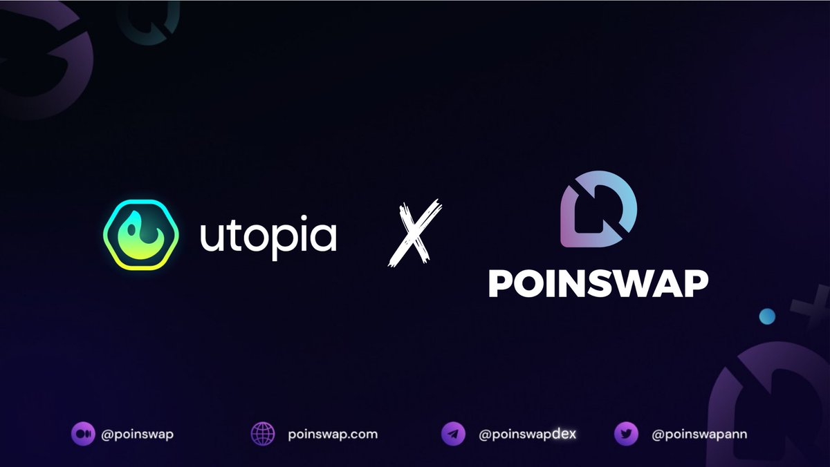 poinswap's tweet photo. Poinswap happily announce new partnership with 
@Utopia_family. Utopia Club is an Indonesian exclusive NFT membership that gives early access to NFT projects, premium tools, insurance, and more benefits.

#Partnership #Poinswap #Utopia_Family #NFT https://t.co/o9g0vY8C6A
