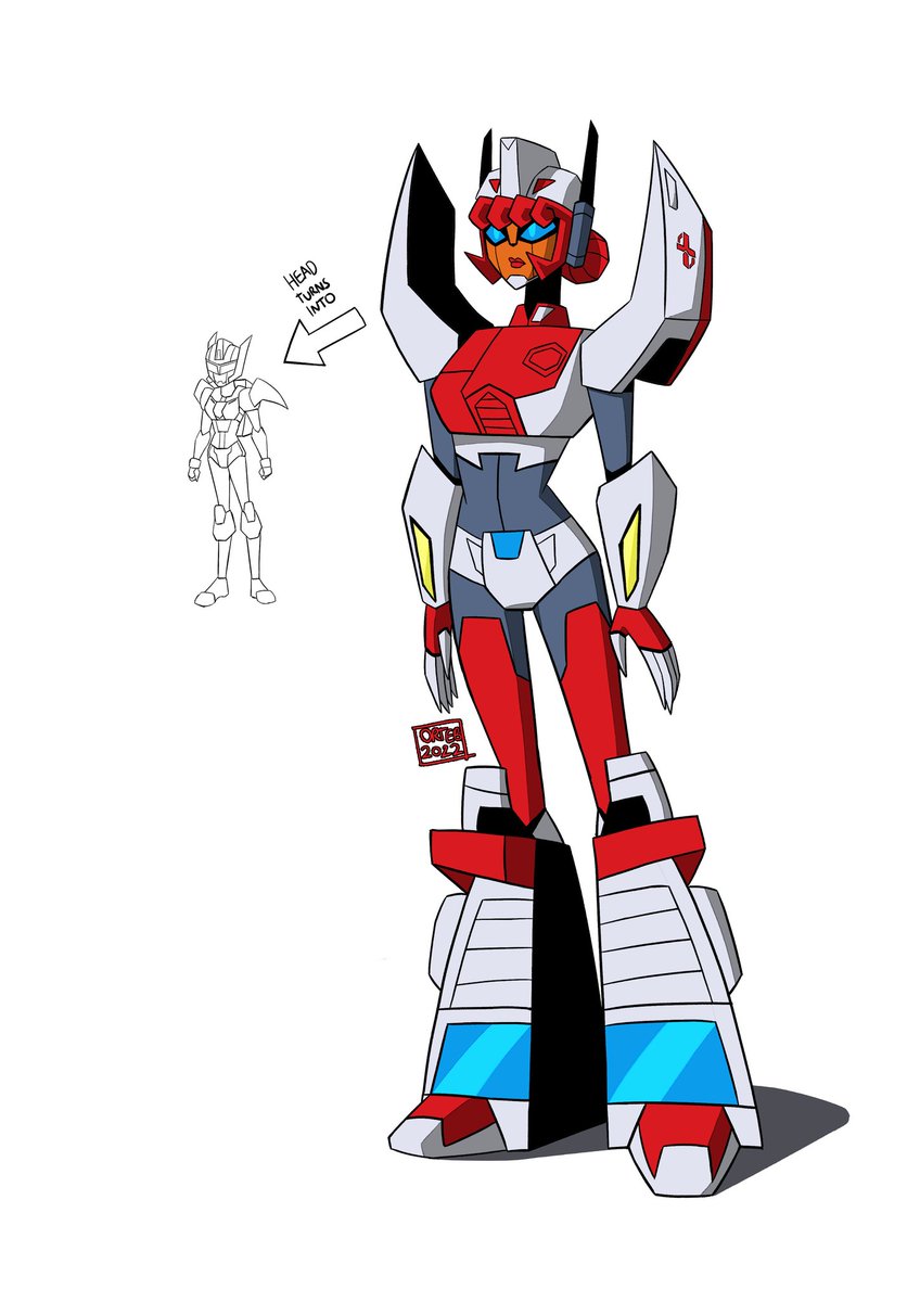 Minerva in TF Animated style. I forgot the Autobot logo but you'll recognise her as an Autobot character anyway. Finishing a piece that has been stuck for a bit.

#transformers #transformersfanart #characterdesign #maccadam #artistofindonesia #mecha  #humanartist #madebyhuman