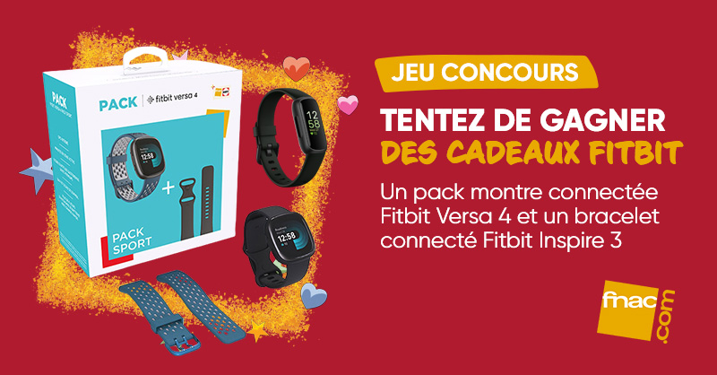 JEU CONCOURS 🎁 | C'est encore Noël à la Fnac ! 🎄 Tentez de gagner des cadeaux @Fitbit_FR avec un pack montre connectée Fitbit Versa 4 &amp; un bracelet connecté Fitbit Inspire 3. 😉💖 RT + Follow <a href="/Fnac/">Fnac</a>. 🍀 fcld.ly/bq0vr94

👉 2 gagnants. 
👉 Fin du jeu : 01/01 23H59