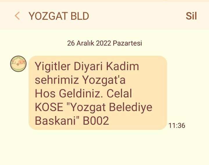 Çok teşekkür ederim ama bu bilgiye nasıl ulaştınız :) <a href="/Yozgatbel/">Yozgat Belediyesi</a>
