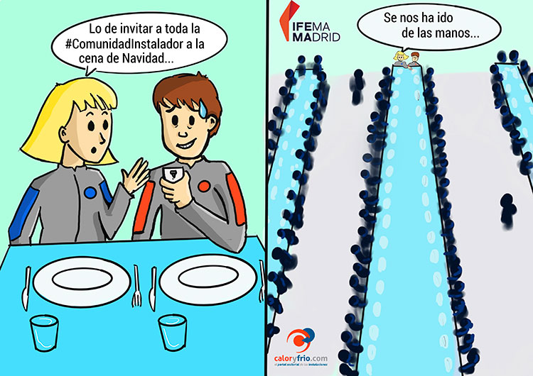 La #ComunidadInstalador sigue su avance imparable. ¡¡Somos tantos que Carl y Frida han tenido que organizar la cena de Navidad en <a href="/IFEMA/">IFEMA MADRID</a>!! 

Y tú ¿Ya formas parte de la #ComunidadInstalador?
bit.ly/3BX6yIn