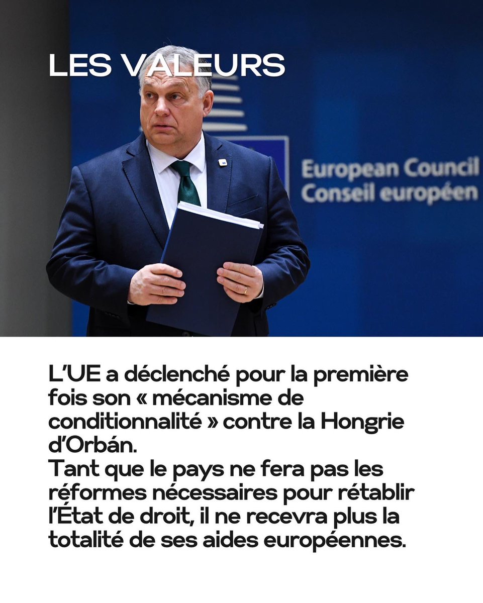 Il a joué, il a perdu. Le chantage d’Orbán n’a pas payé : ses atteintes répétées contre l’État de droit dans son pays ont renforcé notre détermination à ne pas céder.

L’🇪🇺 ce n’est pas que de l’argent, c’est surtout des valeurs. Et des règles communes.