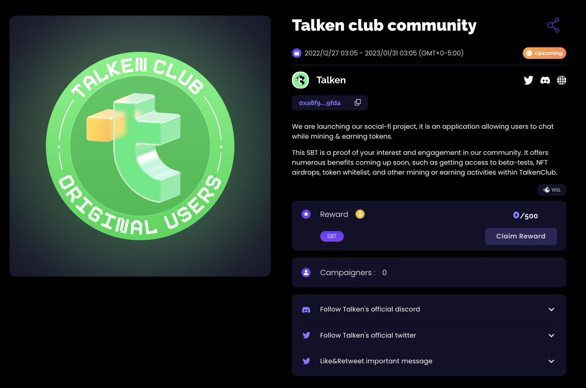 📢 !! Now you can get our first #SBT!
trantor.xyz/campaign/81174… 

⏳ !! Period : 27/12/2022 -  31/01/2023

📜 !! Google form for getting another beta tester's #OAT (find in our #discord channel). 

Supported by  
@trantorDAO
 (discord.com/invite/ANTMyu8…)

#NFT #crypto #web3 #BNB
