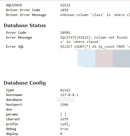 nav1n0x's tweet image. Guys, looking for a #help in #SQLInjection please. I have this SQL error in  &quot;ThinkPHP V5.0.24&quot; and the SQLSTATE[42S22] debug info discloses everything about database, however I&apos;m not able to exploit it in #SQLMAP. Can I get a help please? Thank you in advance :) #BugBounty