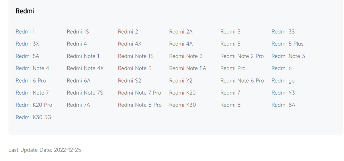 #Redmi8, #Redmi8A, #RedmiK30 AKA #POCOX2, #RedmiK305G officially EOL.