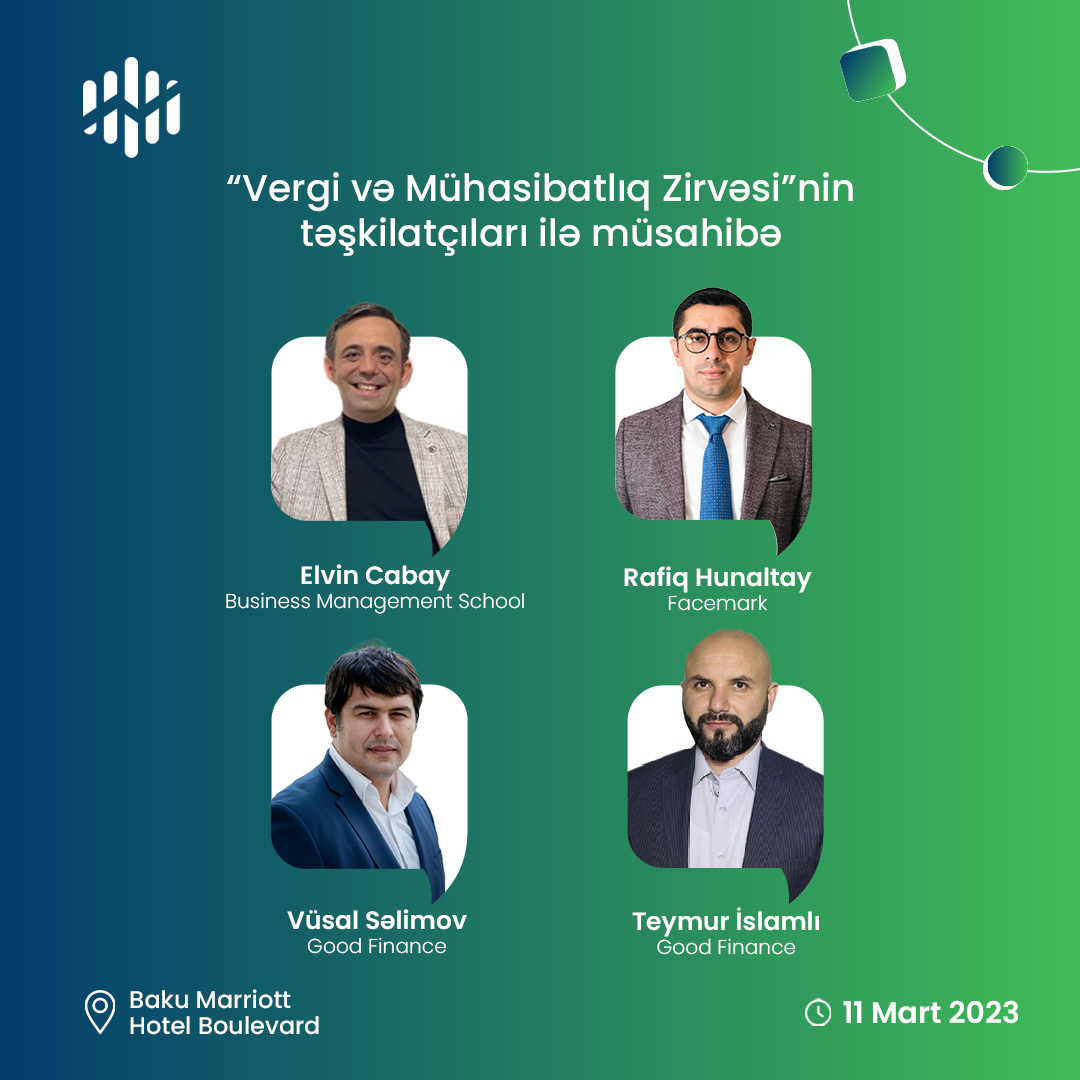 AzFacemark's tweet photo. "Vergi və Mühasibatlıq Zirvəsinin iştirakçılarını çox maraqlı və təkrarsız bir tədbir gözləyir"

https://t.co/kNuTo9lLPK "Vergi və Mühasibatlıq Zirvəsi"nin təşkilatçıları ilə müsahibəni təqdim edir! 
 
Ətraflı: https://t.co/meQV83SKLj https://t.co/dwc83NsAEa