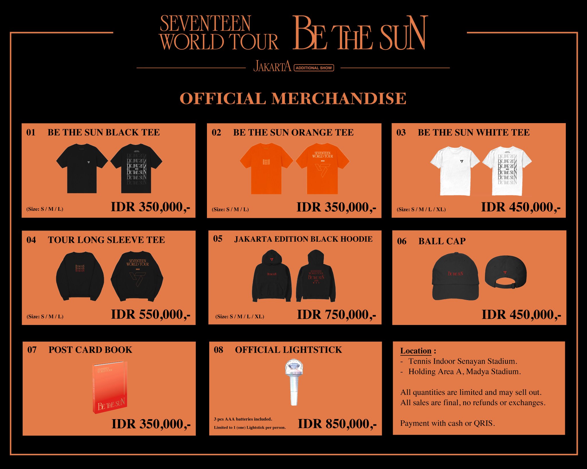 MCP on Twitter "SEVENTEEN WORLD TOUR [BE THE SUN] JAKARTA Merch with
