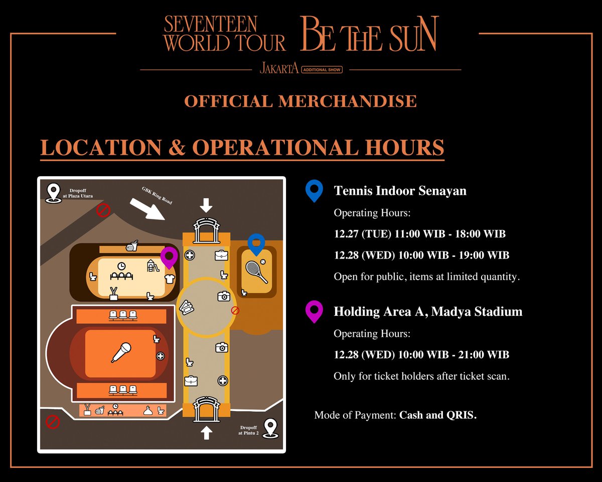 SEVENTEEN WORLD TOUR [BE THE SUN] - JAKARTA Merch with a list of available items and prices for a hassle-free buying experience!
ALL MERCHANDISE ARE LIMITED IN QUANTITY.

📆 2022. 12. 27 - 28

#세븐틴
#세븐틴 #SEVENTEEN
#SVT_WORLDTOUR_BETHESUN
#BETHESUN