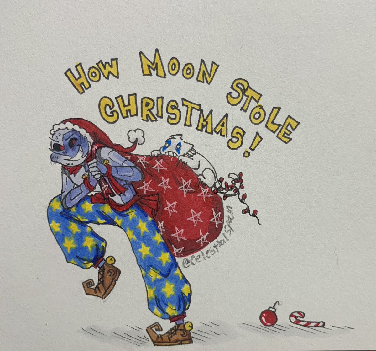 Merry Christmas! Here’s a lil doodle from my Christmas livestream :)) #Moondropfnaf #moondrop #fnafsecuritybreach #FNAF #drawing #art