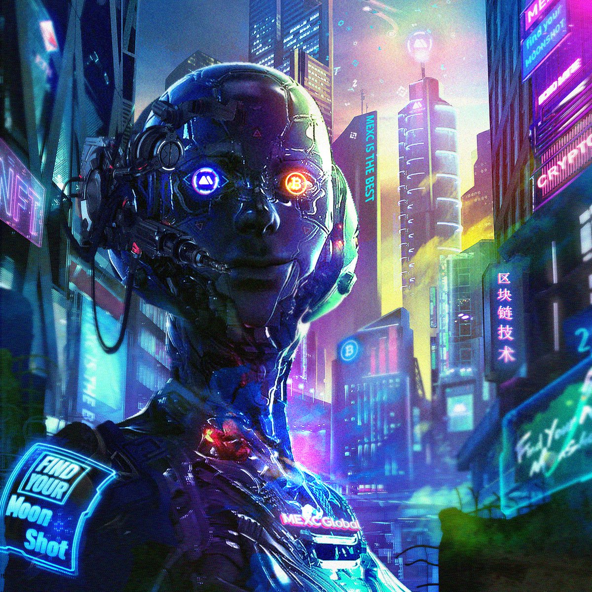 Can you find the #cryptos hidden in the #MEXC cyberpunk city? 🏙️

10 winners to share $100! To enter:
🔹Follow @MEXC_Global, like &amp; RT the post
🔹Circle out any 5 hidden crypto logos in the picture with your signature on the upper-left corner  

48hrs. Happy hunting!