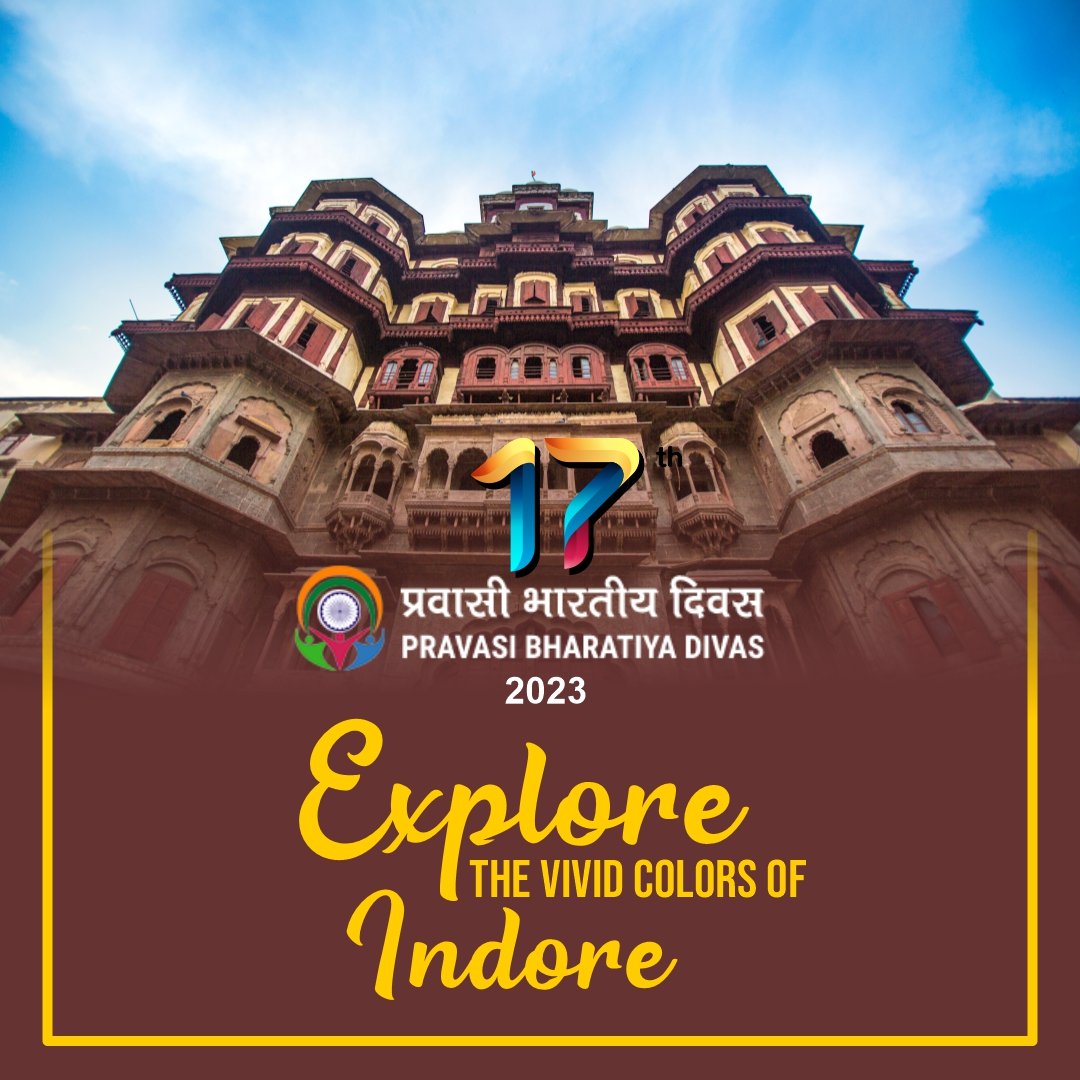 MPTourism's tweet photo. Indore, the financial capital of #MadhyaPradesh is ready for the prestigious Pravasi Bharatiya Divas.
In the advent of such a paramount event, #Indore is brimming with colours of joy and is ready to host the guests in the #HeartofIndia. https://t.co/jtm7a5GgFv