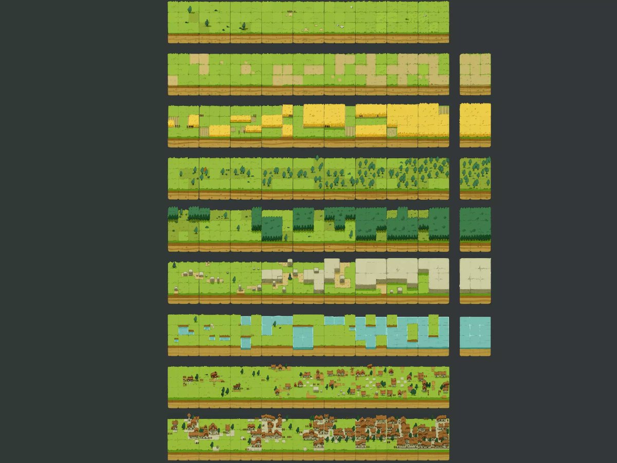Poolay's tweet image. Tasty Land ISO and FLAT is a 160+ Tiles package based on the nature theme.
Create levels very quickly with the Map Generator or adjust specific levels with customizable tiles ... Or both.

Infinite possibilities.

assetstore.unity.com/packages/2d/en…

#gamedev #gameart #assetStoreunity3d