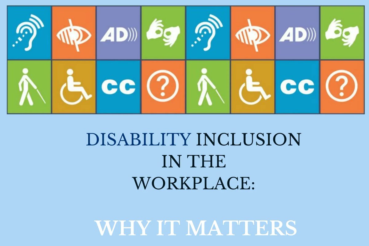 Why should employers care about creating a #DisabilityInclusion workplace? bit.ly/3V5f2om
#DisabilityPolicy #DisabilityJustice #InclusionMatters #RepresentationMatters #WomenWithDisabilities #inclusion #disability