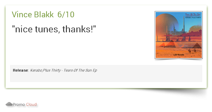 lohitrecords's tweet photo. Vince Blakk supports: Kerabo,Plus Thirty - Tears Of The Sun Ep 6/10 #newrelease https://t.co/jFLw9H6tqc https://t.co/3GUKNQskf8