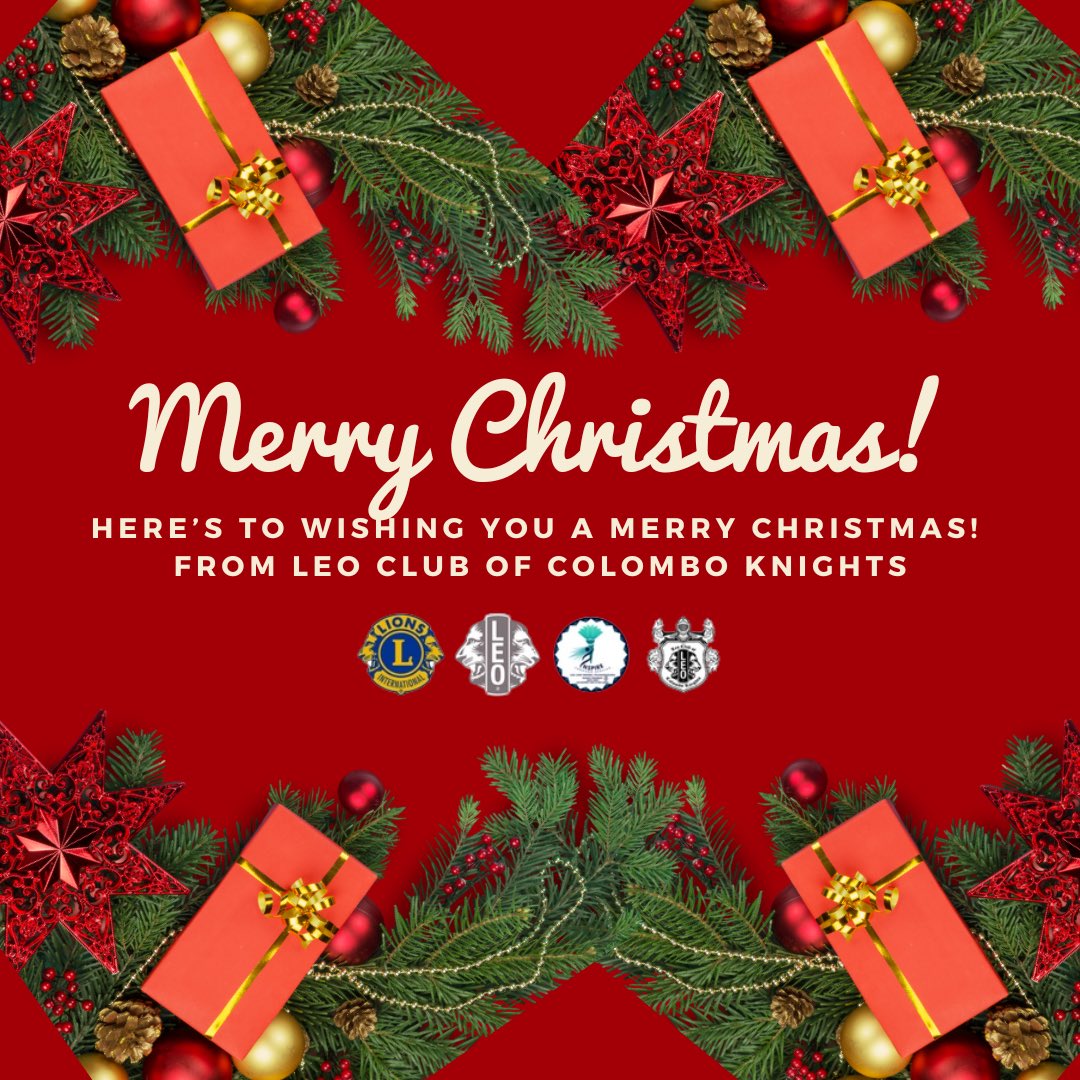 LCCK_II's tweet photo. Merry Christmas!

Best wishes From our Knights family to yours, have a wonderful season of celebrations! 

#WeServe
#LeosofSriLanka 
#LeoSriLanka  
#306C2leos 
#ProudLeo
#TheFutureIsLeo
#TeamKnights 
#InspireInnovateImpact https://t.co/R4ofiJyoGX