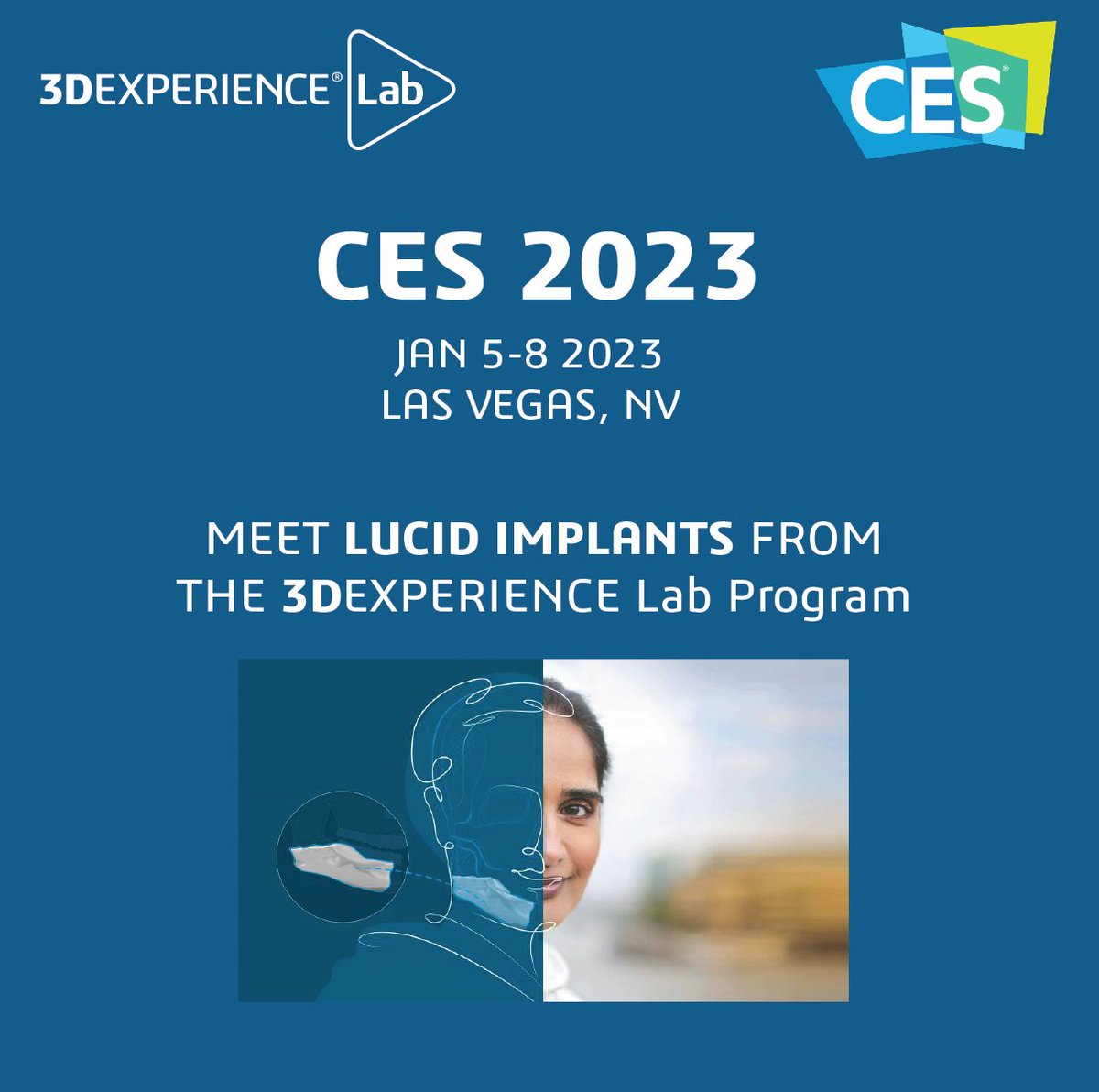 3DEXPERIENCELab's tweet photo. #MondayCES
The third and last startup we are bringing to Las Vegas is…LUCID Implants! 🚀
🔎 Learn more about LUCID Implants here: https://t.co/77IDsnisI0
#3DEXPERIENCELab #DassaultSystemes #innovation #3Dexperiencecompany #disruptive #startups #deeptech https://t.co/S37iXoifJ2
