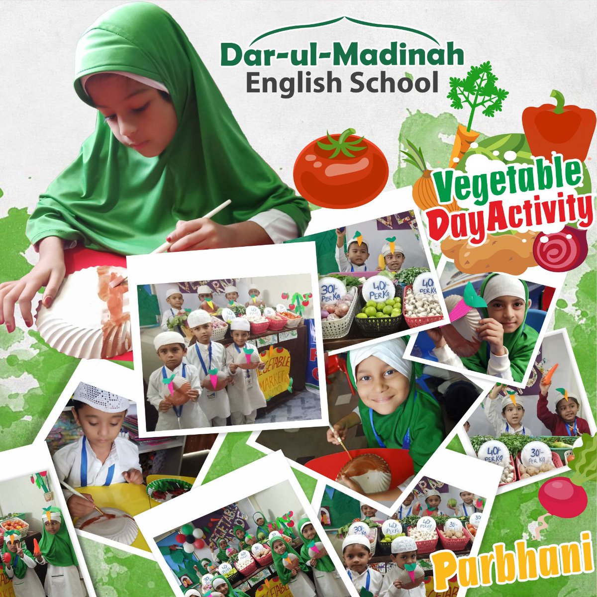 DarulmadinahIND's tweet photo. #vegetableactivity #vegetableacademy #parbhanischool #studentactivities #kidsfun #craftideas #darulmadinah https://t.co/aHrze0K5Q6