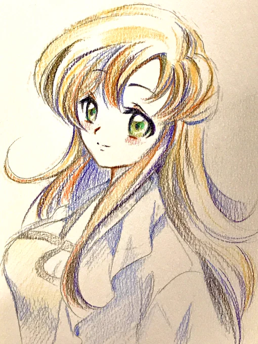 #リプ来たキャラの顔だけ描く ルルーシュの良心 シャーリーちゃん  