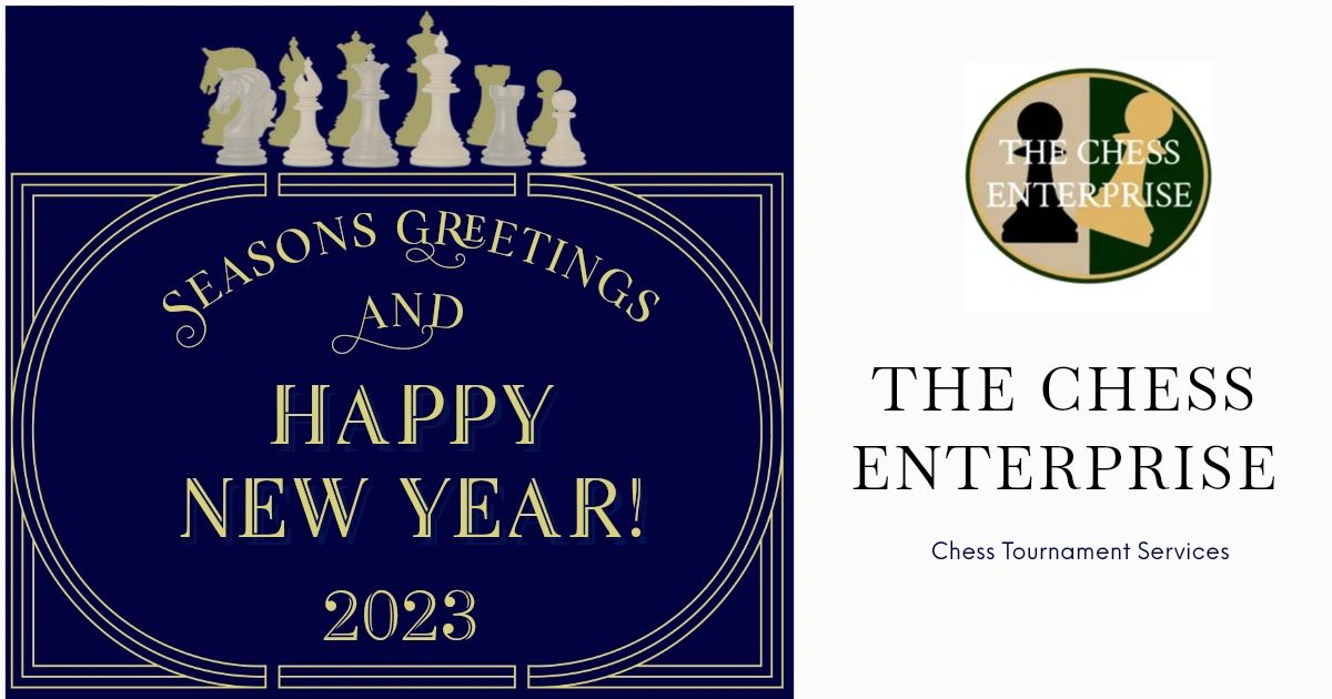 ChessEnterprise's tweet image. ♚♛♜♝♞♟    HAPPY NEW YEAR   ♙♘♗♖♕♔

As 2022 comes to a close we want to wish our friends, players and supporters all the best as we enter 2023. Happy New Year from The Chess Enterprise.