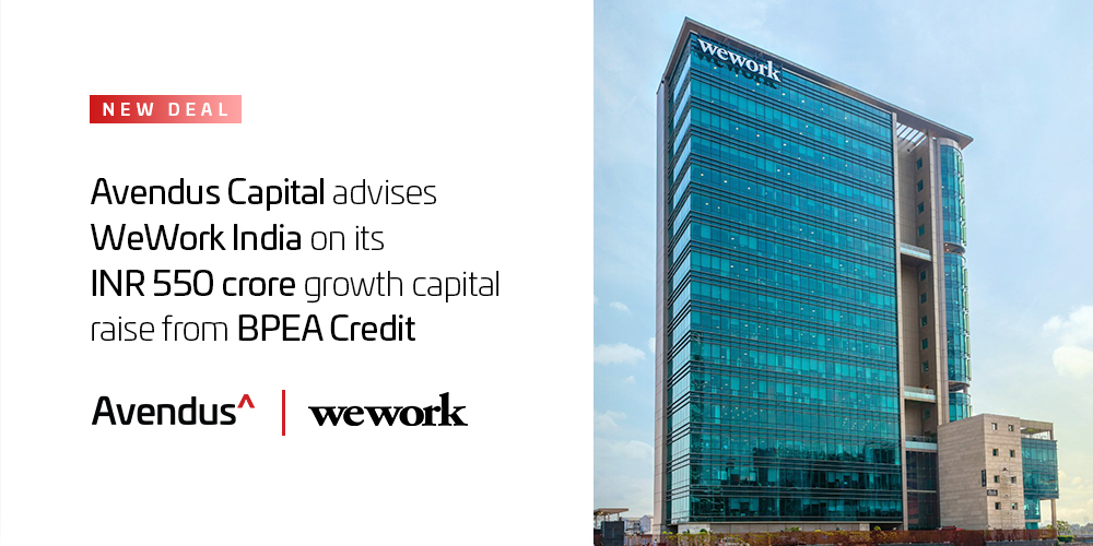 Avendus's tweet image. 🔴#AvendusDealAlert: Delighted to partner with @WeWorkIndia on its INR 550 crore growth capital raise from BPEA Credit, marking one of the largest transactions in the flex workspace sector.
Learn more: bit.ly/3WBInaI

#Flexworkspaces #Coworking
