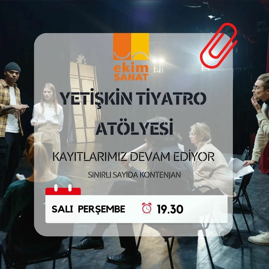 Yetişkin Tiyatro Atölyesi başladı!

Kayıtlarımız devam ediyor.

Gelin her Salı ve Perşembe saat 19:30'da sahnede buluşalım 🎭