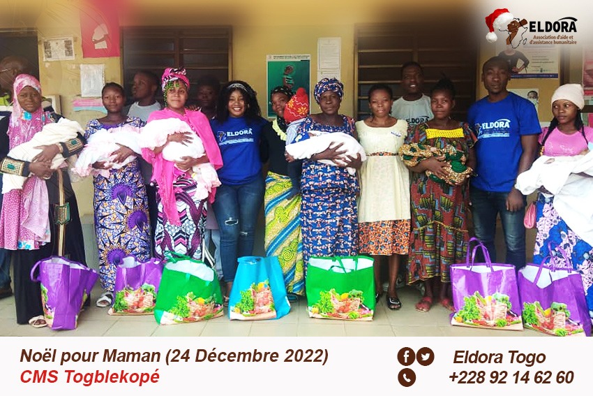 eldoratogo's tweet photo. Grâce à vos dons, l’association ELDORA a offert ce samedi 24 décembre des kits composés de riz, huile et savon à 50 nouvelles mamans au CMS de Togblékopé et au CHR de Tsévié. https://t.co/dKvXLblf5E
