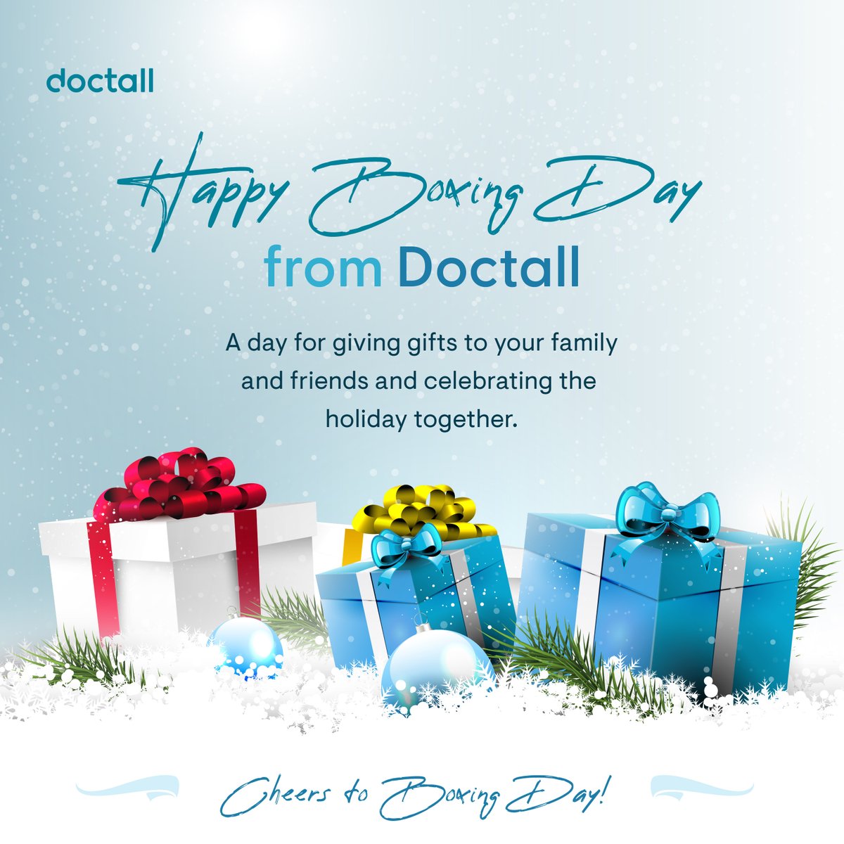 myDoctall's tweet photo. Boxing day is a day to give and receive gifts.
Still, in the spirit of Christmas, let us show love to our family and friends.
Happy holidays to you and yours.
#boxingday #christmas #gifts #explore #doctallhealth #mydoctall #Doctall https://t.co/QBAj6xPNg5