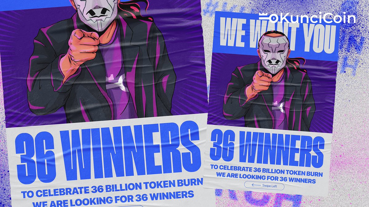 Yes! You read it right!

To celebrate 36B $KUNCI burn, WE ARE LOOKING FOR 36 WINNERS! 🔥🥳 Are you one of them? 🫣

Well, stay tuned for further information! 🔜🏆🔥