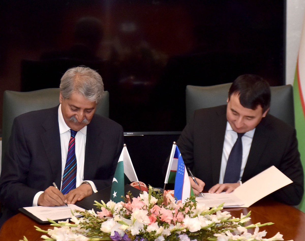 Signed an agreement with Uzbek deputy prime minister Jamshid Khodjaev Abdukhakimovich to operationalise PTA and transit trade agreement by end of next month