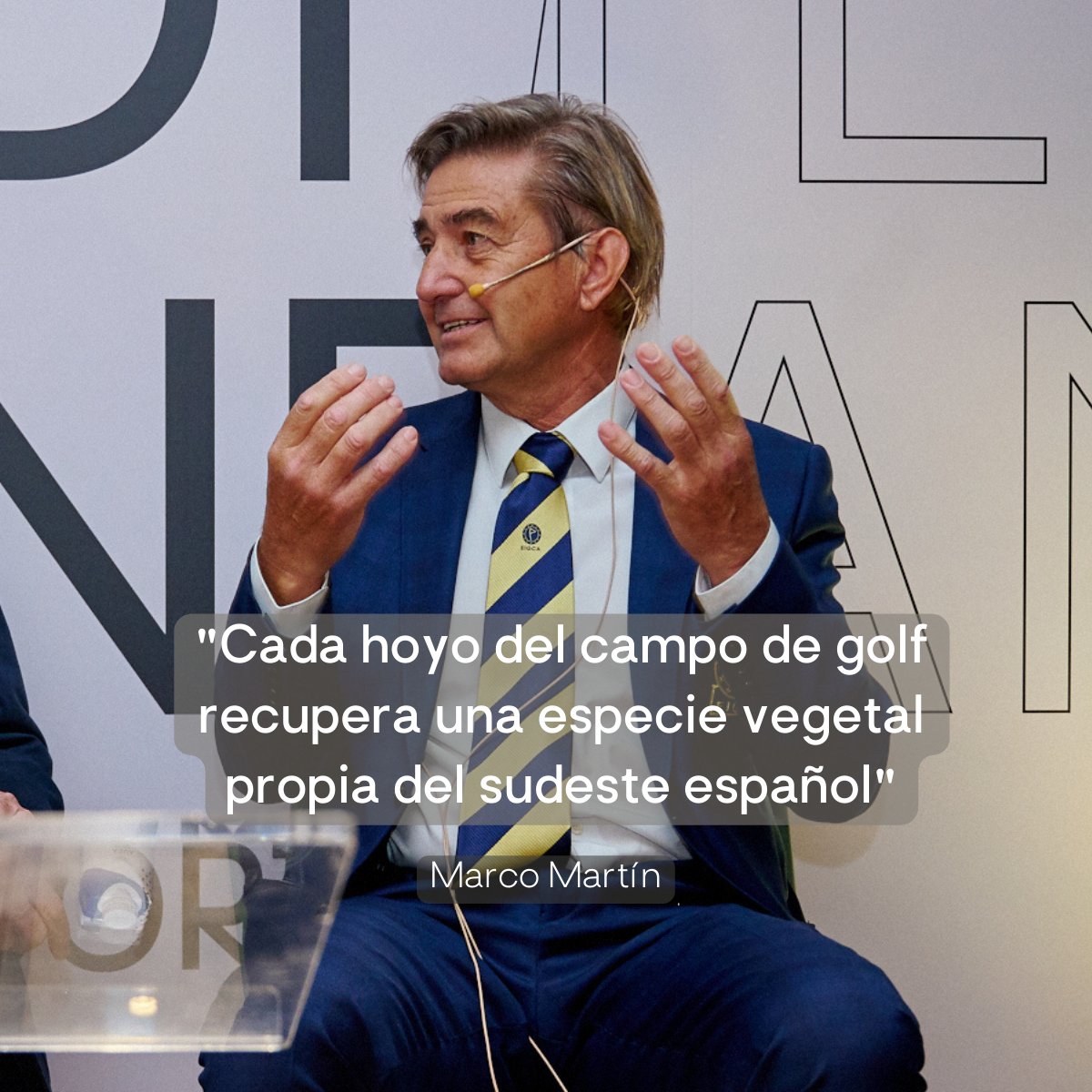 MacenasResort's tweet photo. Marco Martín, del estudio Stirling &amp; Martin, explica la singularidad de Macenas Golf: un campo de golf que alberga un jardín botánico en su recorrido, donde se recuperan especies autóctonas en cada uno de sus hoyos. #golf #golfcourse #macenas https://t.co/OYDngwuTFC