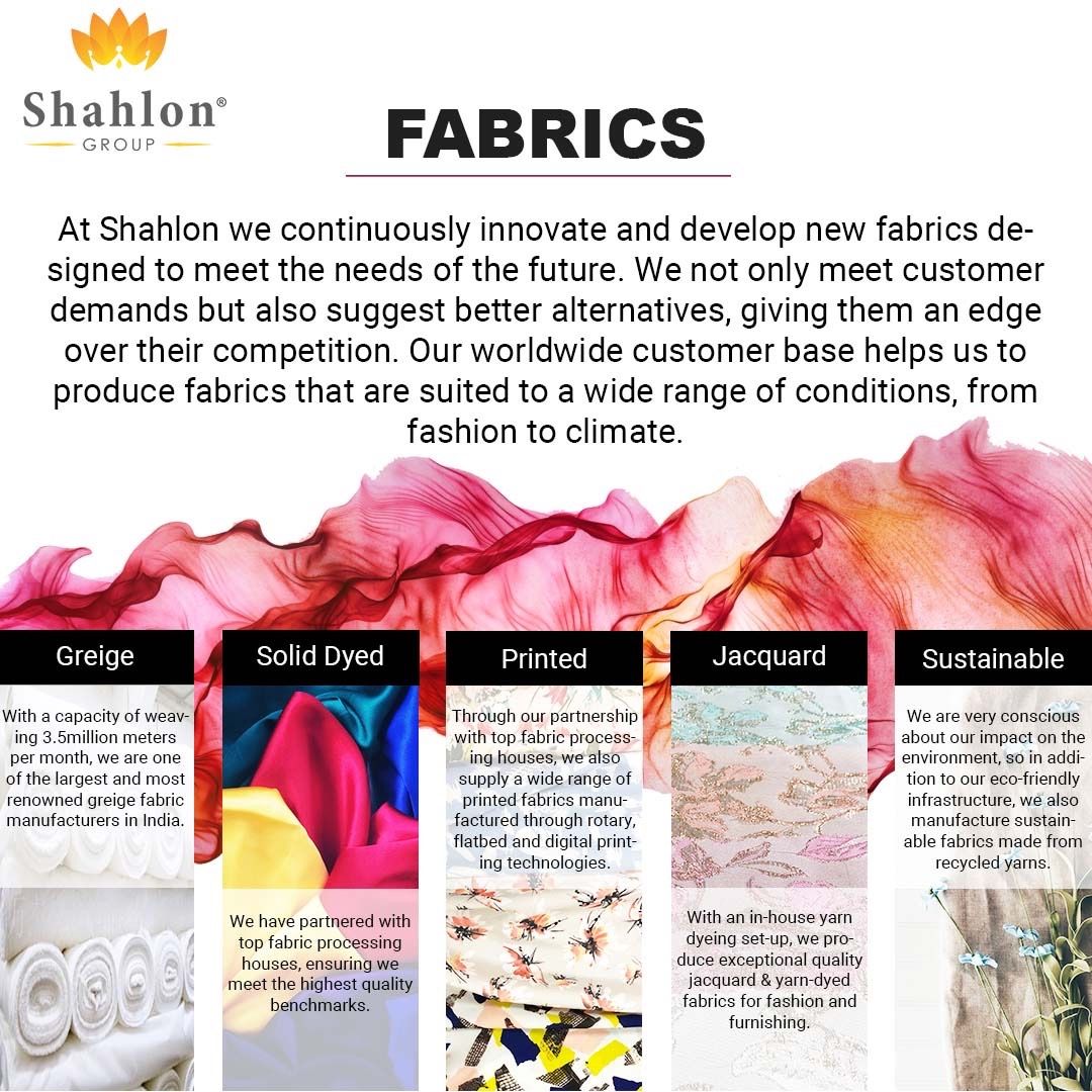 TextileValue's tweet photo. Shahlon Group is a leading manufacturer of yarns and fabrics based in Surat, the textile hub of India.
.
.
.
.
.
#textile #textileindustry #shahlongroup #yarn #textured #carpet #spacedyed #intermingle #dyed https://t.co/9Eaz3WBD5q